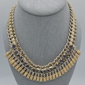 5 for $25! LOFT Gold Tone Cream Statement Necklace